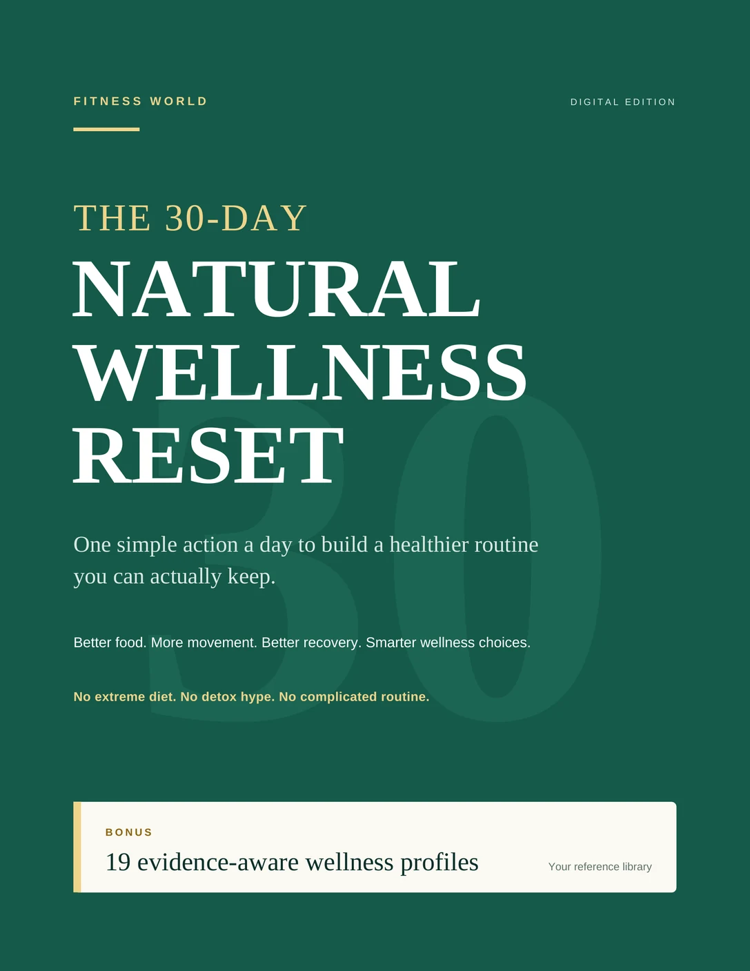 Cover of The 30-Day Natural Wellness Reset